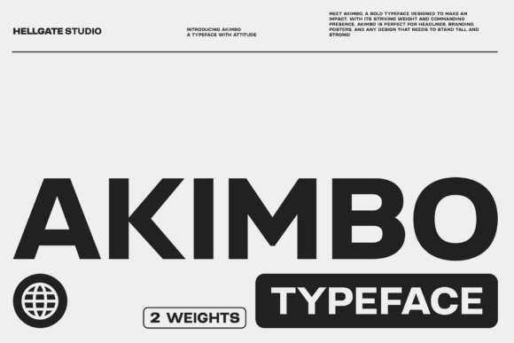 Akimbo Typeface: Bold Sans Serif for Modern Brands