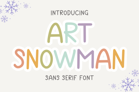 Art Snowman Font for Editorial Design