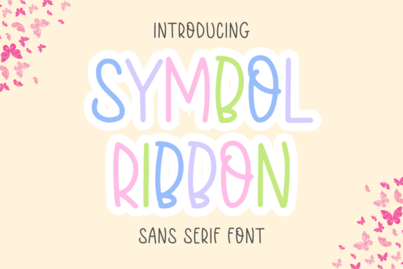 Symbol Ribbon Font for Editorial Design