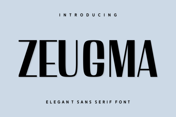 Zeugma: A Modern Sans Serif Font for Makers